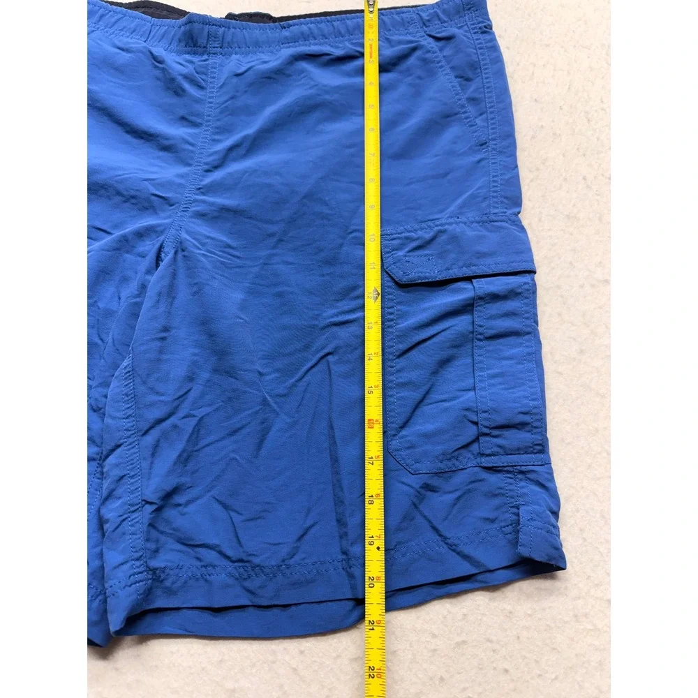 LL Bean Mens Blue Cargo Swim Trunks Mesh Lined Shorts Size Medium 256554
